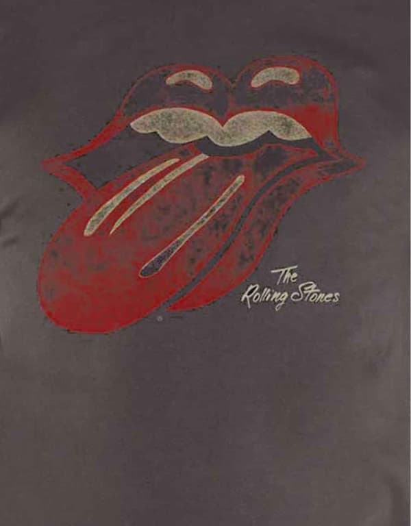 The Rolling Stones T Shirt Vintage Tongue band Logo mens Official