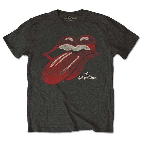 The Rolling Stones T Shirt Vintage Tongue band Logo mens Official