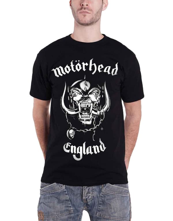 Official Motorhead T Shirt England Classic War Pig Band Logo Mens Black Black M