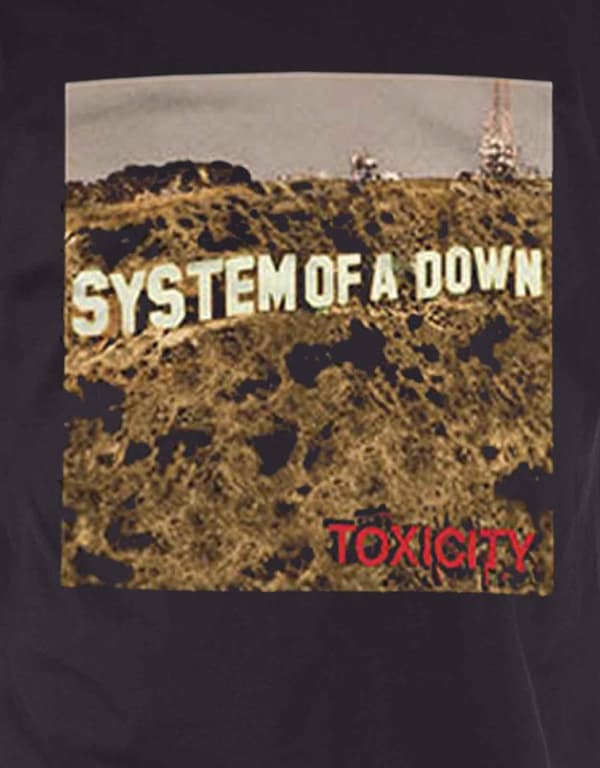 System Of A Down T Shirt Toxicity band logo Black Official Mens