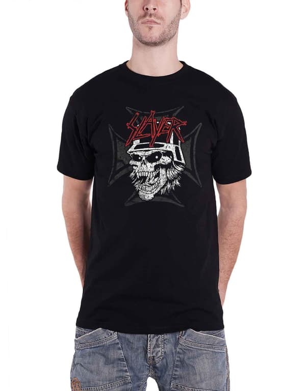Slayer T Shirt Graphic Skull Band Logo Official Mens Black
