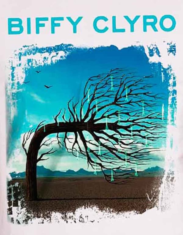 Biffy Clyro Opposites Distressed Album Cover Official Mens White T Shirt