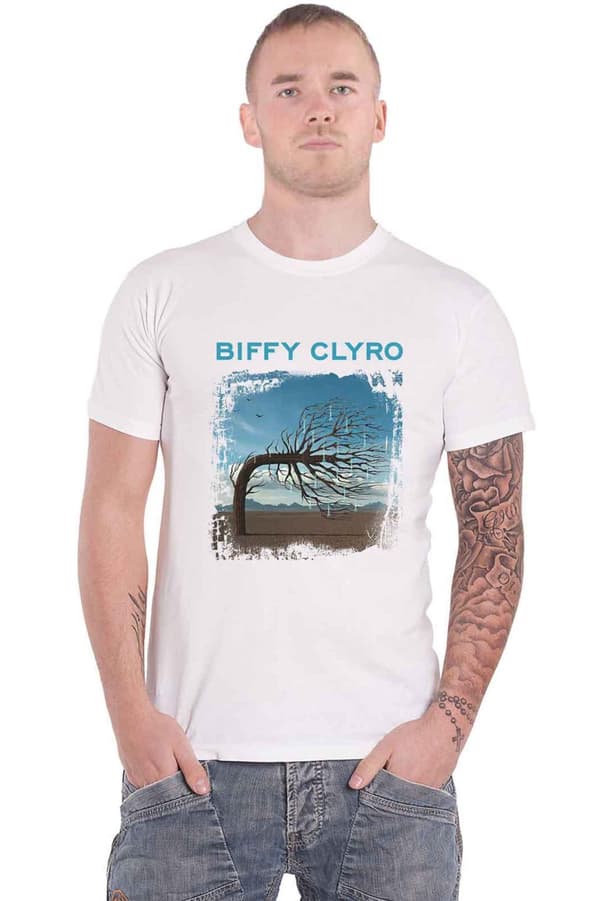 Biffy Clyro Opposites Distressed Album Cover Official Mens White T Shirt White L