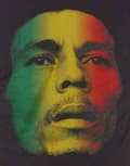 Miniatyrbild 3 av 4: Bob Marley T Shirt Rasta Face Jamaican Flag Logo Official Mens Black