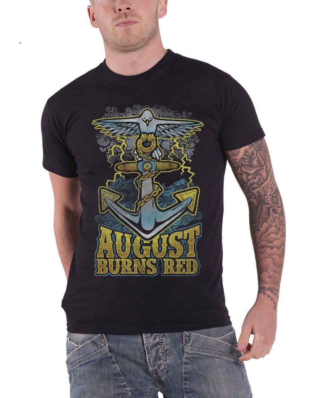 August Burns Red Dove Anchor Official Mens Black T Shirt