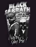 Miniatyrbild 3 av 4: Black Sabbath Never Say Die live on tour 1978 Official Unisex Black T Shirt