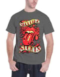 Miniatyrbild 1 av 5: The Rolling Stones T Shirt Tongue and Stars Band Logo Official Mens Grey M