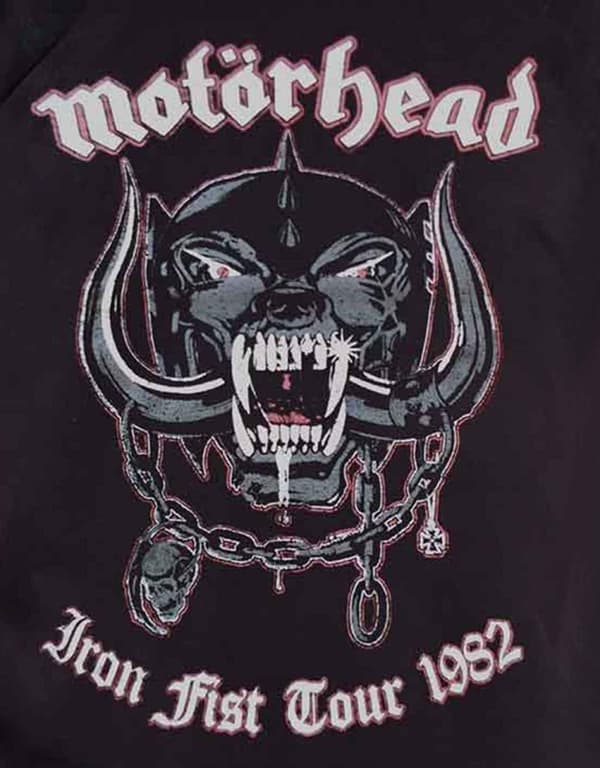 Motorhead T Shirt Iron Fist Tour 1982 Warpig Band Logo Official Mens Black