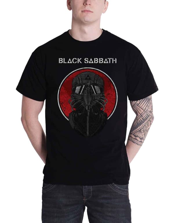 Black Sabbath T Shirt Live 2014 band logo distressed Official Mens