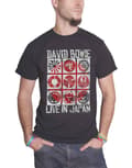 Miniatyrbild 1 av 2: David Bowie Mens T Shirt Black Live In Japan Tour Poster Official