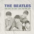 Miniatyrbild 3 av 4: The Beatles T Shirt Cant Buy Me Love band Logo Official Mens White