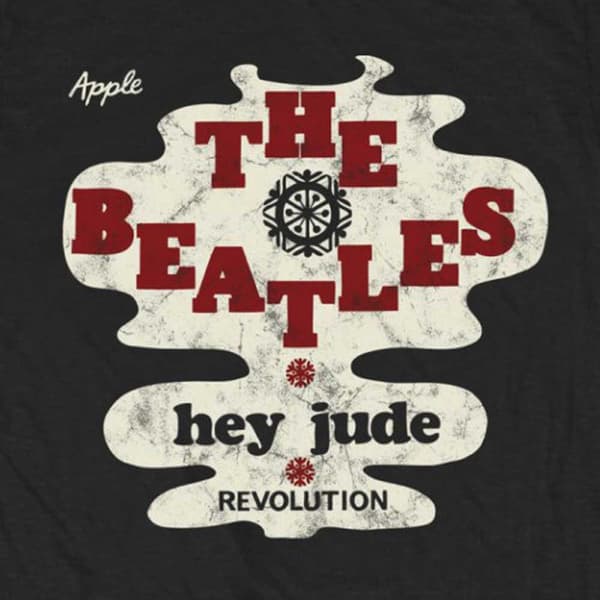 The Beatles T Shirt Hey Jude Revolution band logo Official Mens Black
