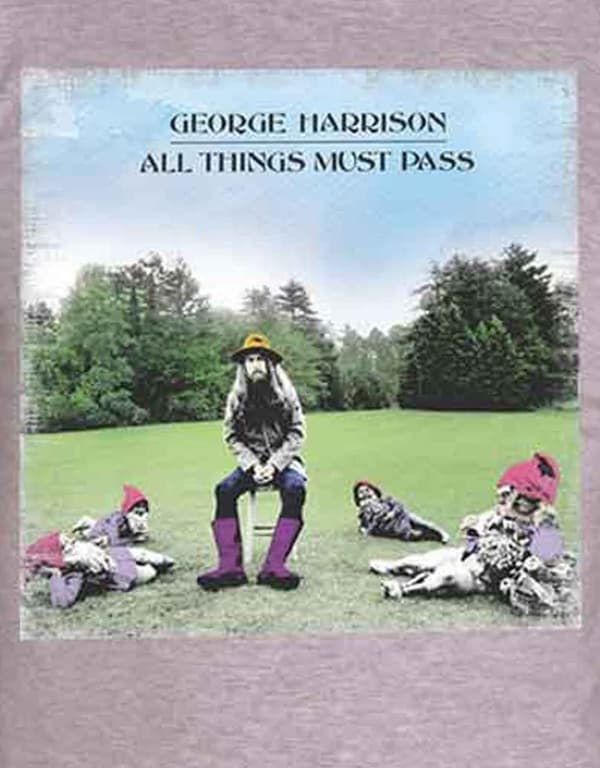 George Harrison All Things Must Pass Official Mens Grey T Shirt