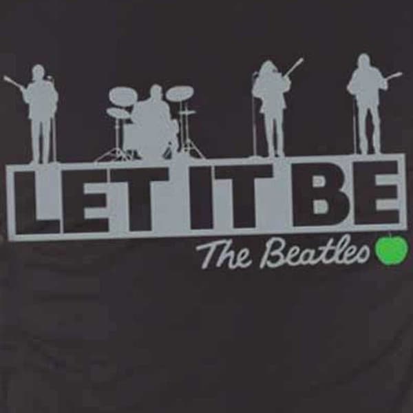 The Beatles T Shirt let it Be Rooftop band logo Official Mens Black