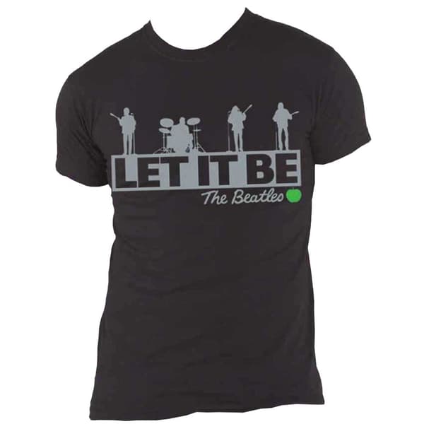 The Beatles T Shirt let it Be Rooftop band logo Official Mens Black