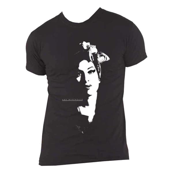 Amy Winehouse T Shirt Scarf Portrait band logo Official Unisex Black
