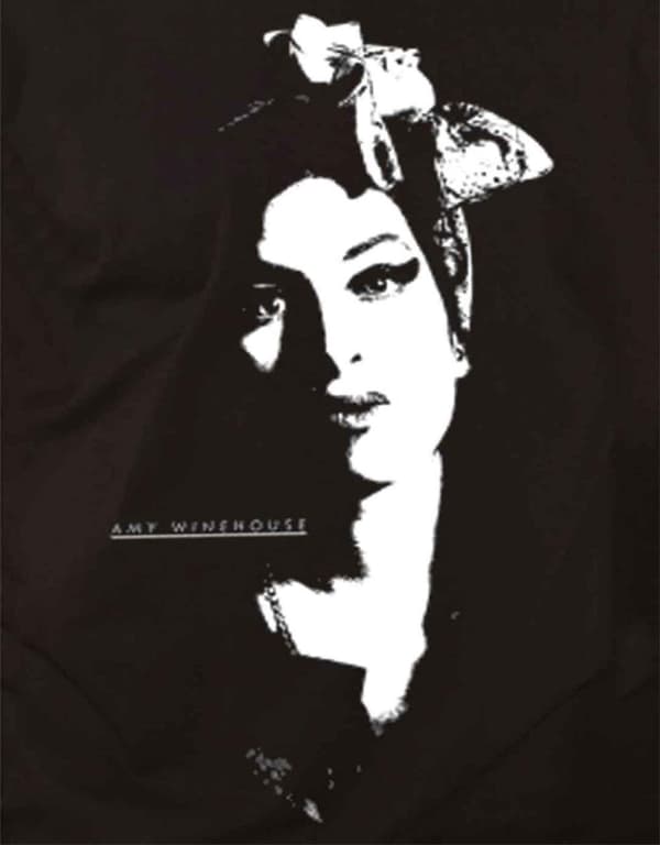 Amy Winehouse T Shirt Scarf Portrait band logo Official Unisex Black
