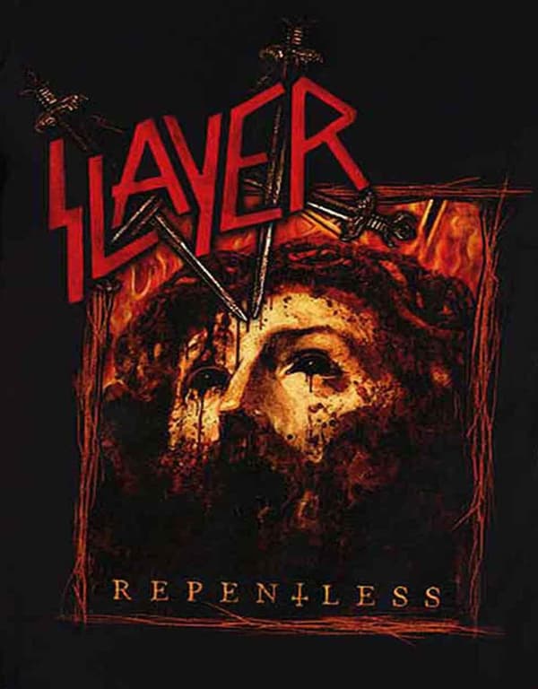 Slayer T Shirt Repentless cover band logo mens black official