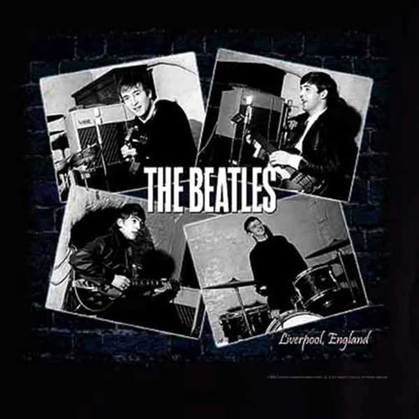 The Beatles T Shirt live at The Cavern Liverpool Band Logo Official Mens New