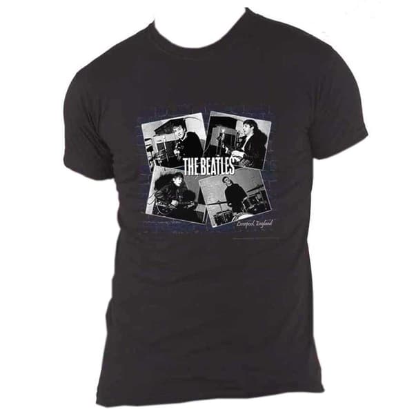 The Beatles T Shirt live at The Cavern Liverpool Band Logo Official Mens New
