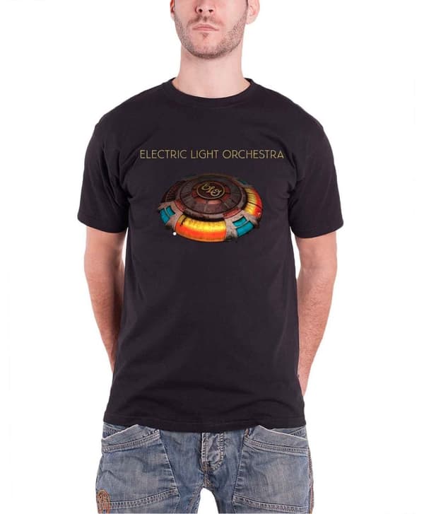 Electric Light Orchestra T Shirt ELO Mr Blue Sky Band Logo Official Mens Black