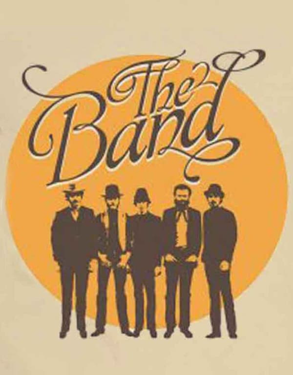 The Band Mens T Shirt Beige Last Waltz Band Circle Logo Official