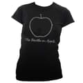 Miniatyrbild 4 av 4: The Beatles T Shirt On Apple diamante Official Womens Skinny Fit Black