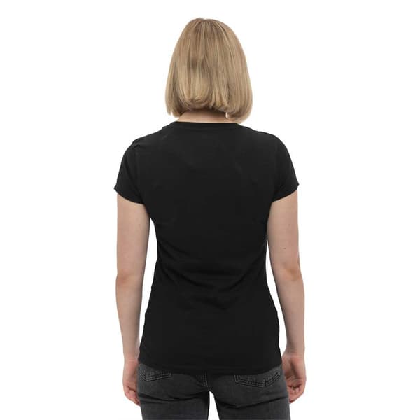 The Beatles T Shirt On Apple diamante Official Womens Skinny Fit Black