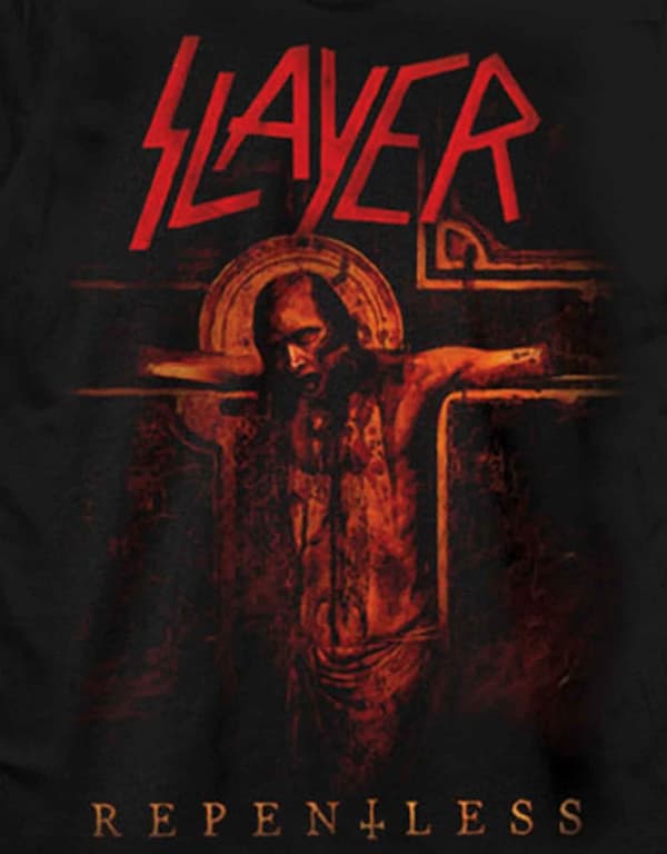 Slayer T Shirt Repentless Album Cover Crucifix Logo Official Mens Black S