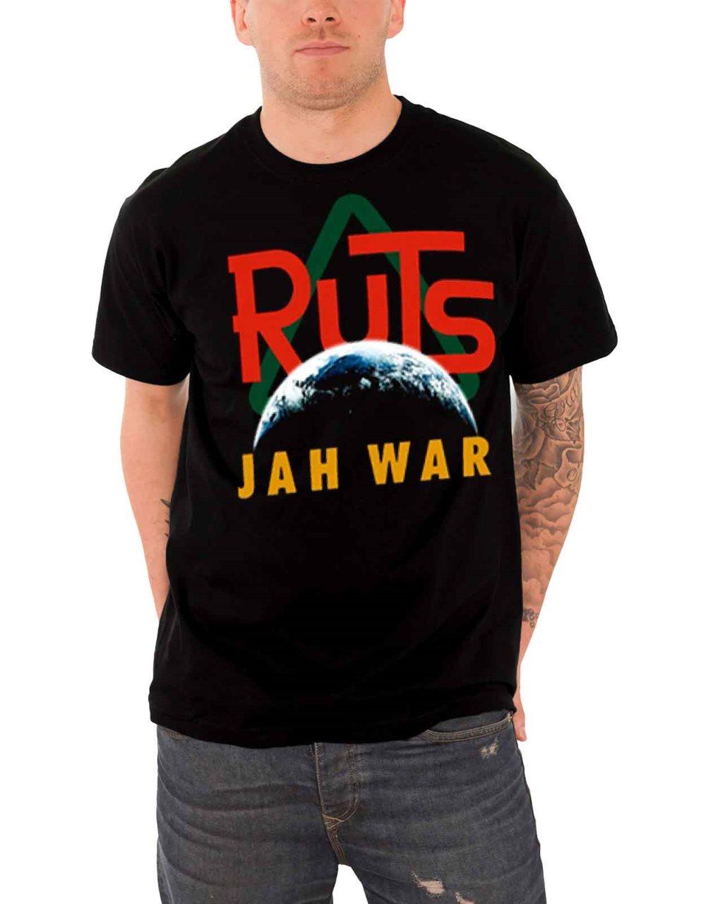 The Ruts T Shirt Jah War band logo Official Mens Black