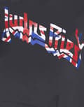 Miniatyrbild 2 av 3: Judas Priest  T Shirt Union Jack Logo Official Womens Black Glitter Ink Boxy