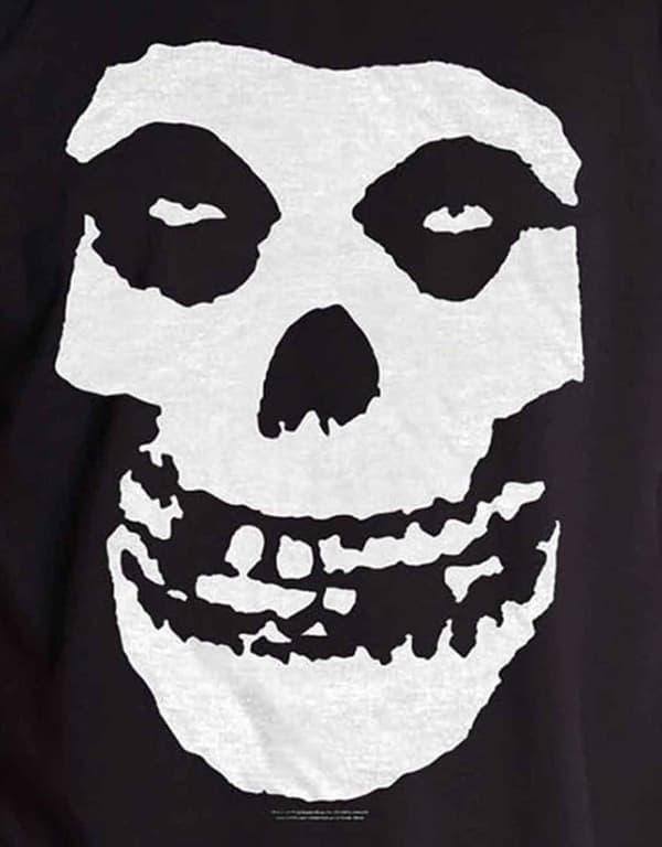 Misfits T Shirt Classic Fiend Skull band logo design Official Mens Black