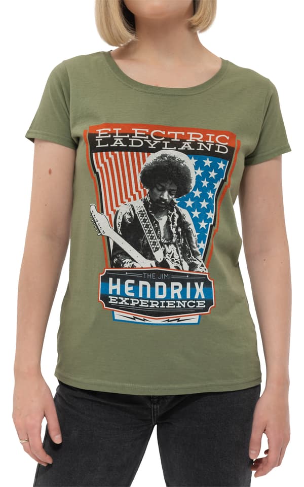 Jimi Hendrix T Shirt Electric Ladyland Logo Official Womens Skinny Fit