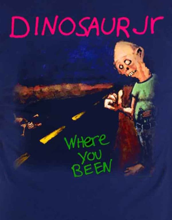 Dinosaur Jr T Shirt Where You Been Band Logo Official Mens Navy Blue