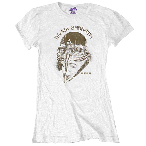 Black Sabbath US Tour 1978 Skinny Fit T Shirt White S