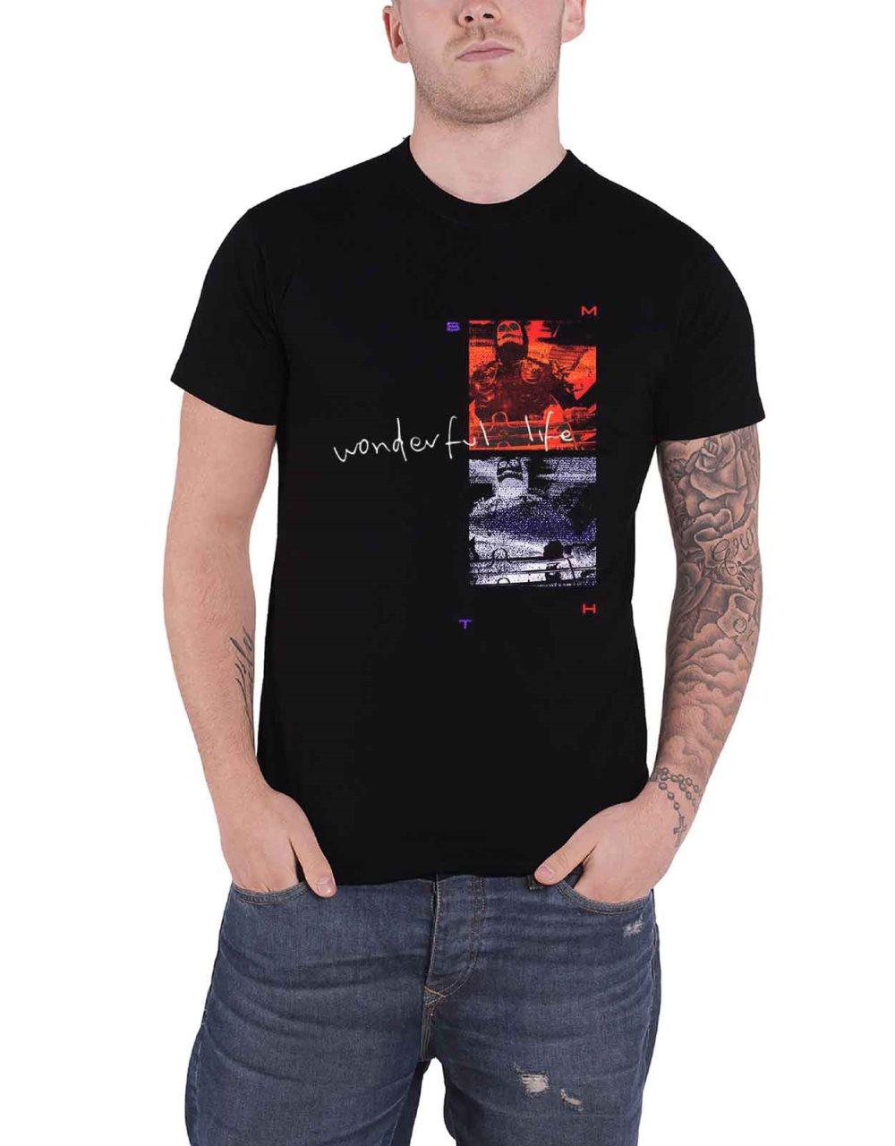 Bring Me The Horizon T Shirt Wonderful Life Band Logo AMO Official Mens Black