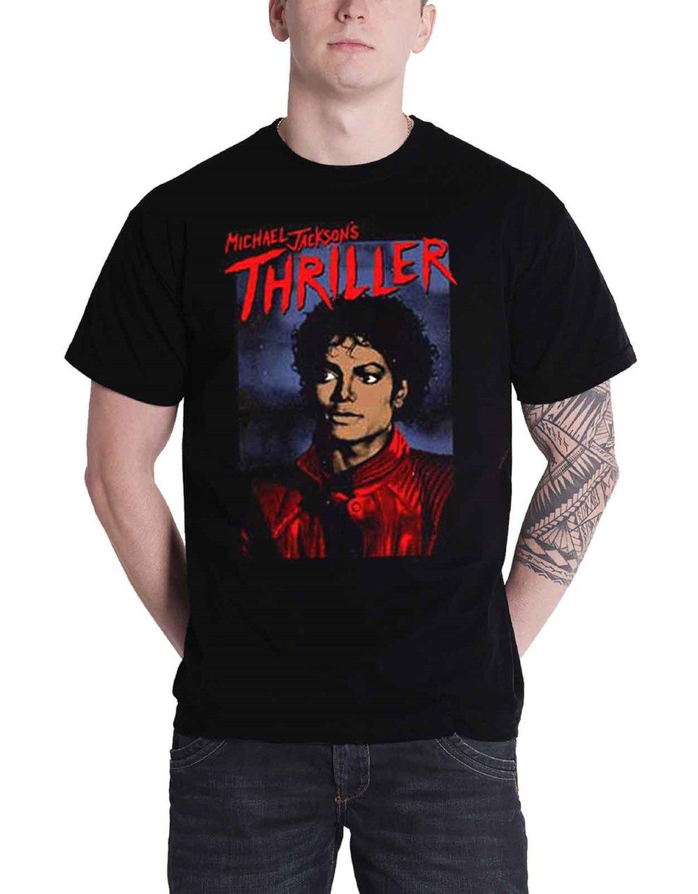 Michael Jackson T Shirt Thriller Pose Logo Official Mens Black