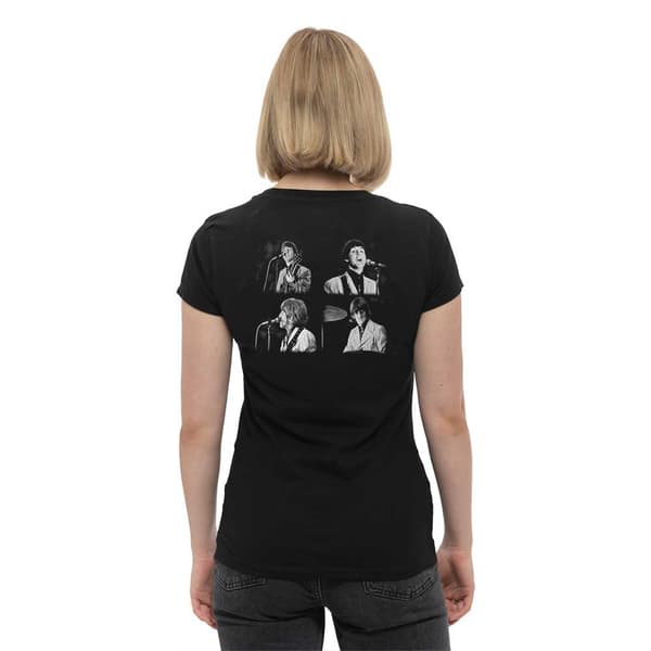 The Beatles T Shirt Live in Japan Band Logo Official Womens Skinny Fit Black