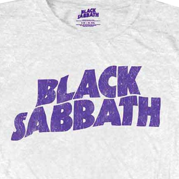 Black Sabbath Wavy Vintage logo Skinny Fit T Shirt
