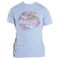 Miniatyrbild 2 av 2: John Lennon T Shirt Rainbows Love & Peace Logo Official Mens Blue