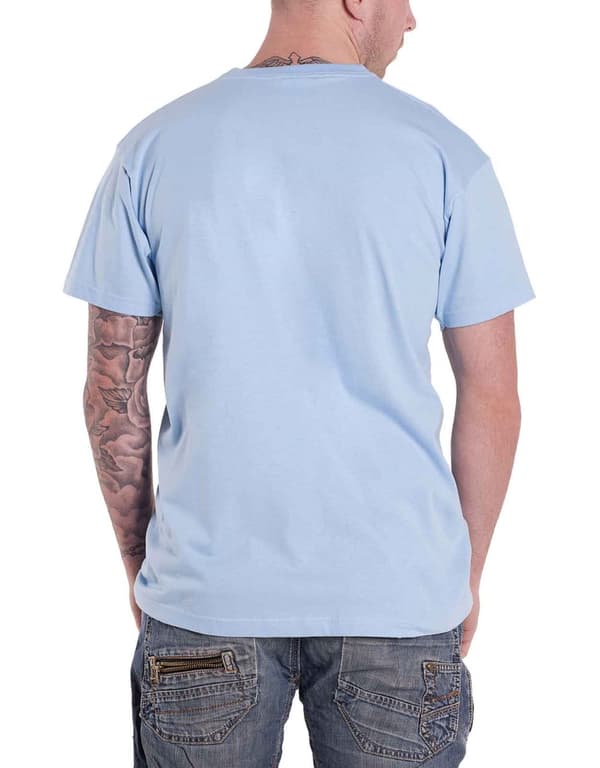John Lennon T Shirt Rainbows Love & Peace Logo Official Mens Blue
