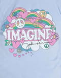 Miniatyrbild 6 av 7: John Lennon T Shirt Rainbows Love & Peace Logo Official Mens Blue
