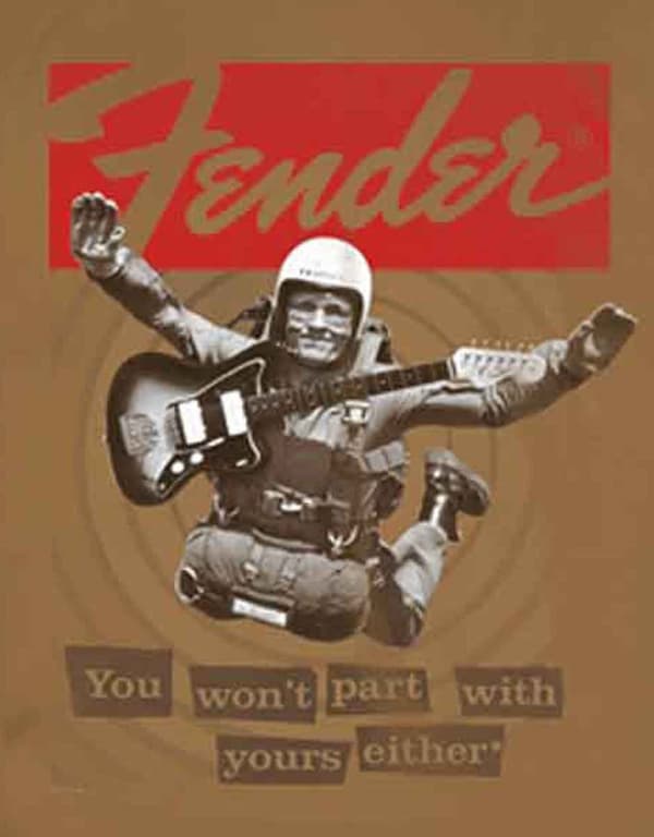 Fender T Shirt You Wont Part with yours either Logo Official Mens Brown XL