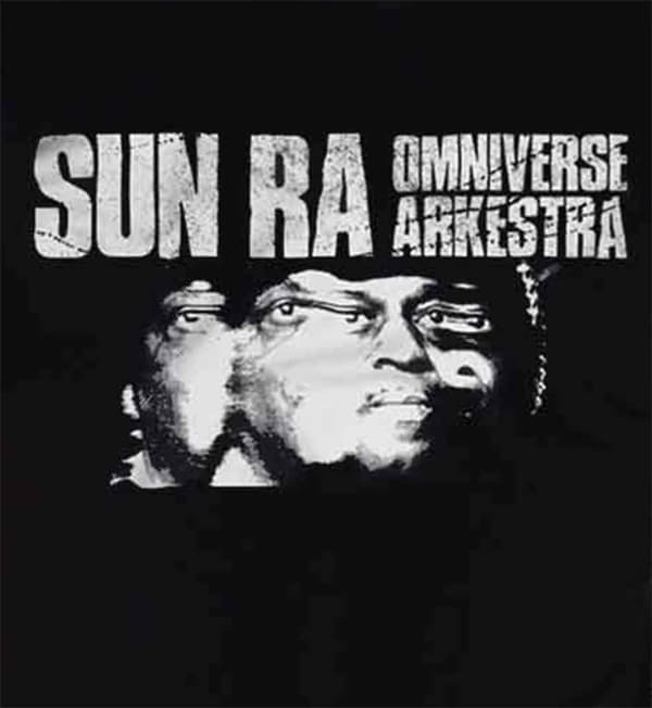 Sun Ra T Shirt Omniverse Arkestra distressed Logo Official Mens Black