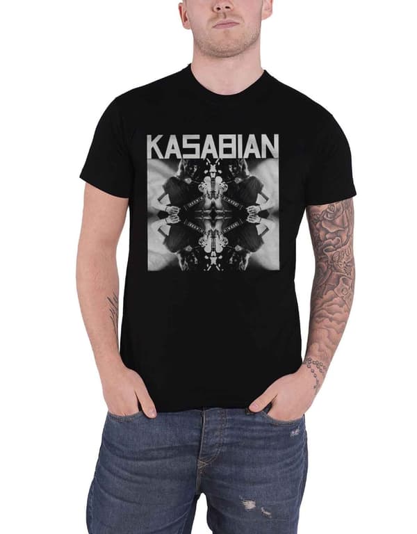 Kasabian T Shirt Solo Reflect Band Logo Official Mens Black
