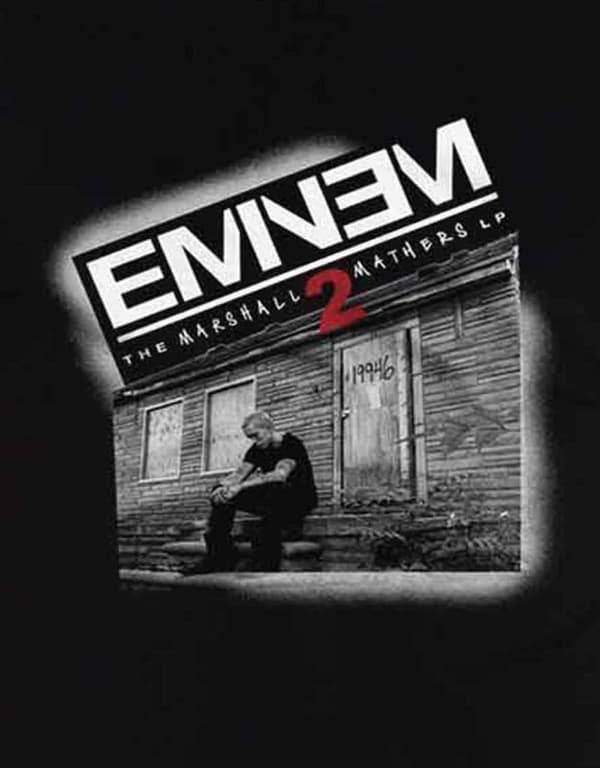 Eminem T Shirt Marshall Mathers Logo Slim Shady Official Mens Black