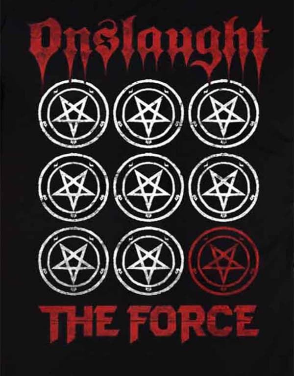 Onslaught T Shirt The Force Band Logo thrash metal Official Mens Black