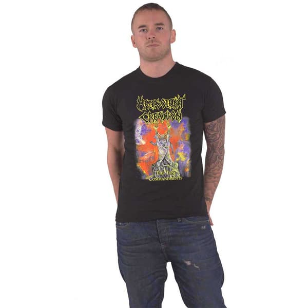 Malevolent Creation T Shirt The Ten Commandments Official Mens Black