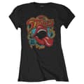 Miniatyrbild 3 av 3: The Rolling Stones T Shirt Retro 70s Vibe Official Womens Skinny Fit Black