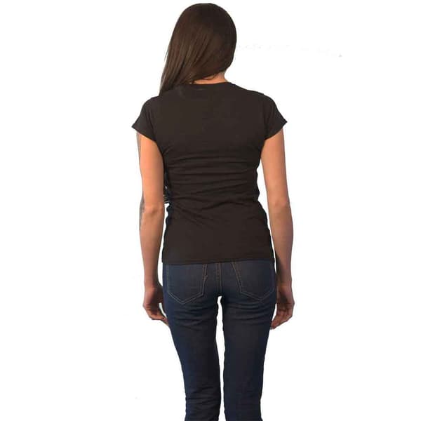 John Lennon T Shirt People for Peace Logo Official Womens Skinny Fit Black